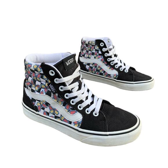 Vans Filmore HI Butterfly Checkerboard SK8-Hi Sneakers Women’s size 6.5 - Picture 1 of 13